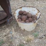26. Ore crushing balls (in pail)